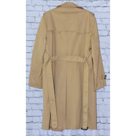 Double Breasted Lord & Taylor Trench Coat Nova Check Pattern Liner Sz 40 - Picture 8 of 8